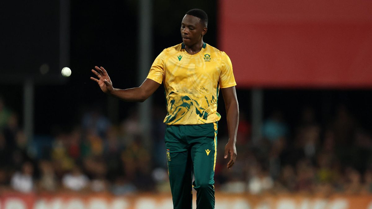 Kagiso Rabada of South Africa prepares to bowl during game two in the T20 International series between Australia and South Africa at Marrara Stadium on August 12, 2025 in Darwin, Australia