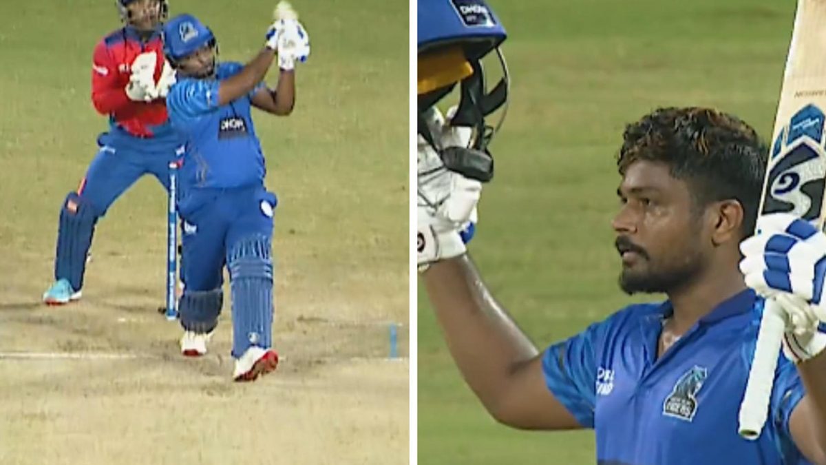 Samson celebrates a KCL hundred
