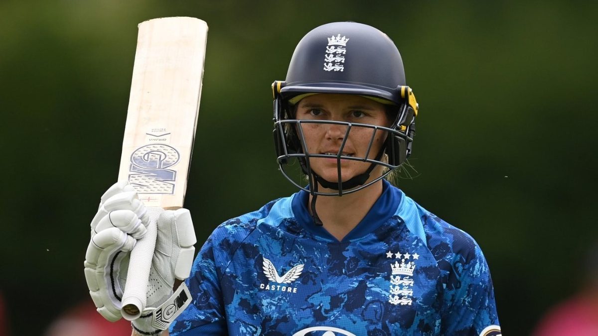 Amy Jones celebrates maiden international century