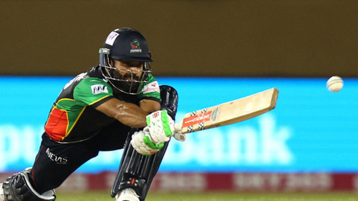 Mohammad Rizwan of St Kitts and Nevis Patriots bats during the Men's 2025 Republic Bank Caribbean Premier League match between Guyana Amazon Warriors v St Kitts & Nevis Patriots at Providence Stadium on September 07, 2025 in Georgetown, Guyana