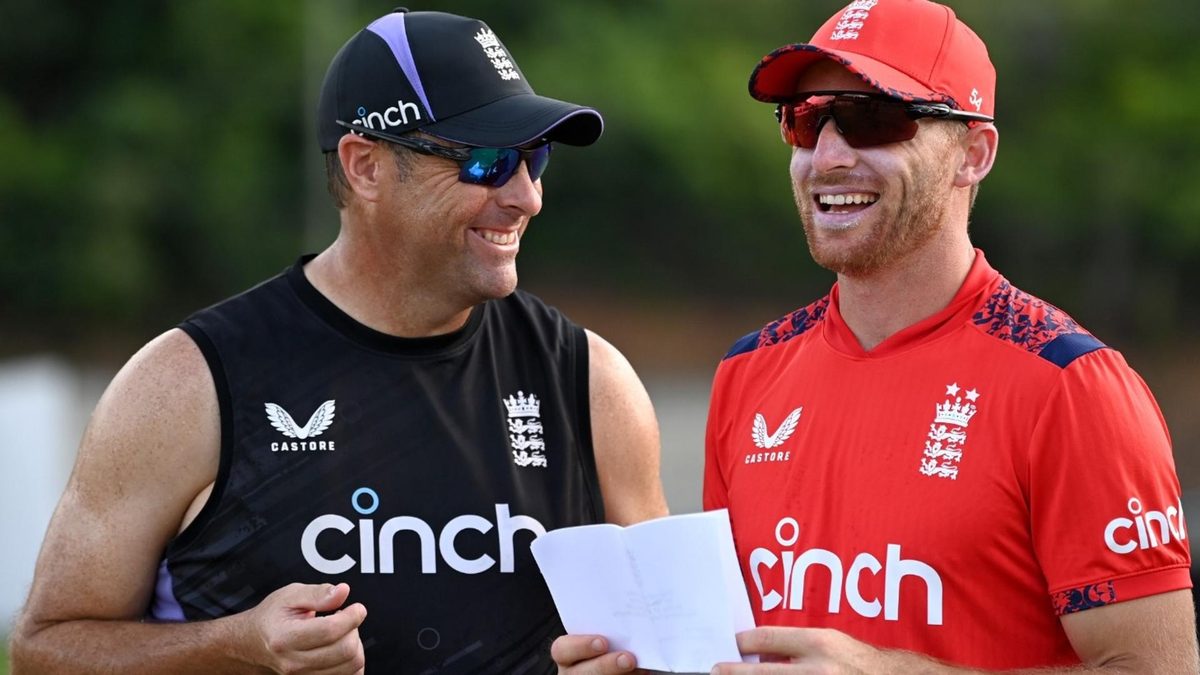 England captain Jos Buttler smiles after England beat West Indies 3-1