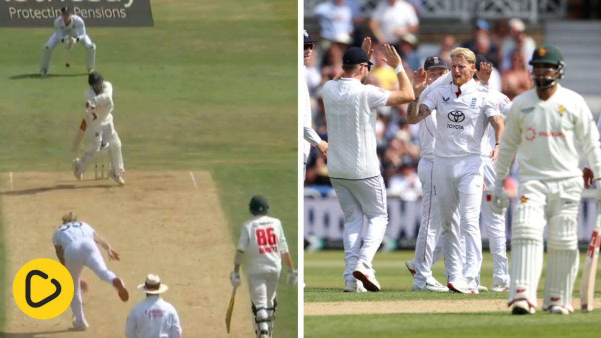 England captain Ben Stokes dismissed Zimbabwe all-rounder Sikandar Raza with a jaffa on day two of the one-off Test at Trent Bridge