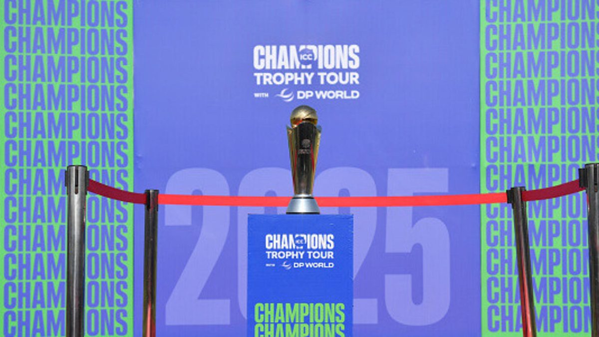 ICC Champions trophy during a ICC Champions Trophy media opportunity at the Hanif Mohammad High-Performance Centre on November 21, 2024 in Karachi, Pakistan