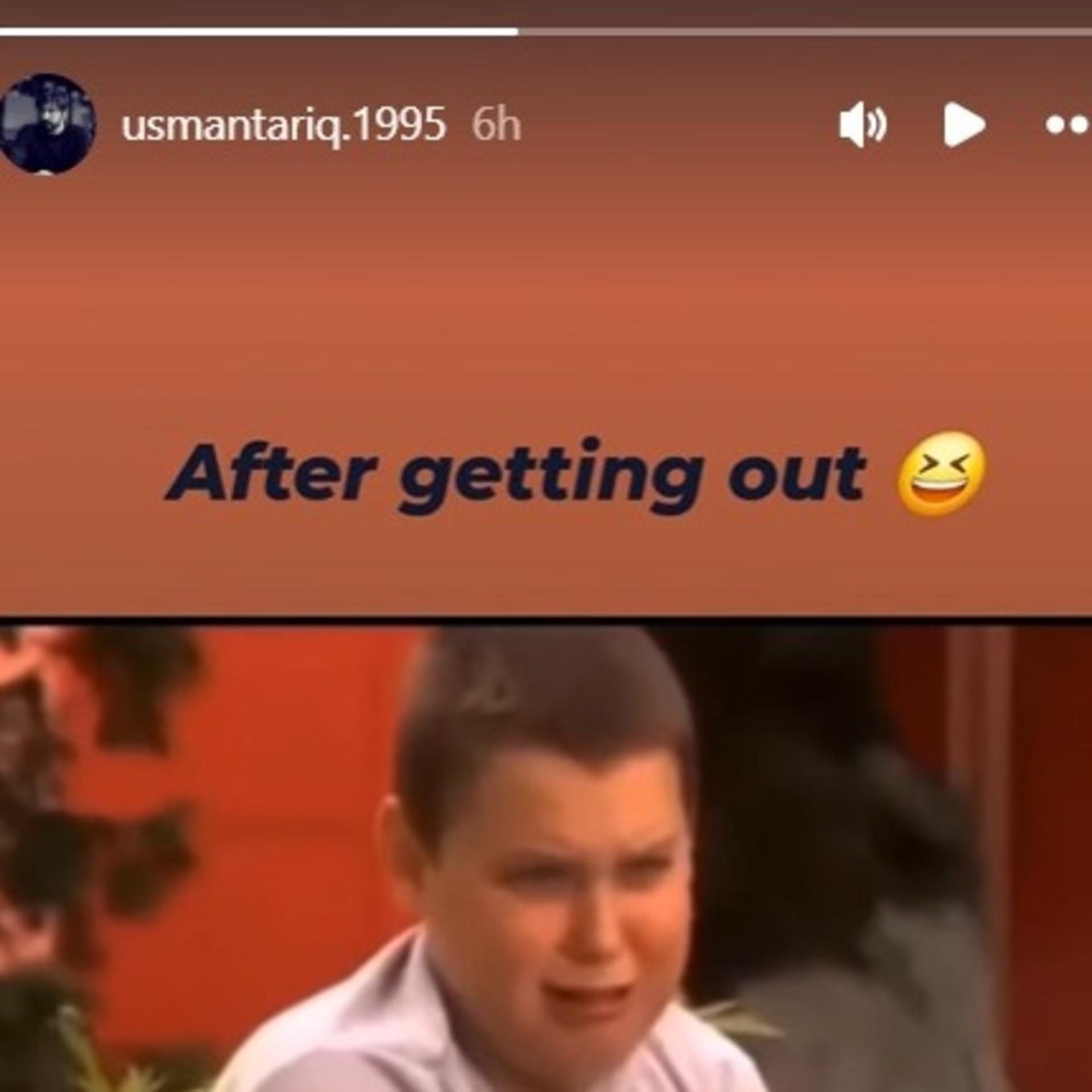 Usman Tariq instagram story