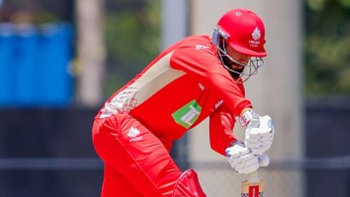 Canada player Yuvraj Samra (92) plays a defensive shot during the ICC Cricket World Cup League match between USA and Canada on Saturday, May 17, 2025 at Central Broward Regional Park, Fort Lauderdale, Fla