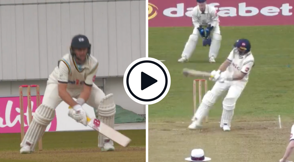 Watch: Joe Root plays trademark reverse scoop after reaching first Yorkshire century in two years