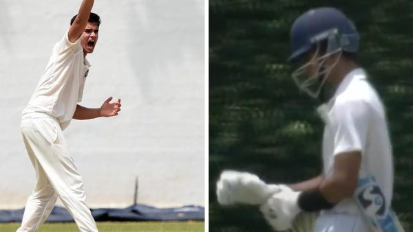 arjun-tendulkar-dismisses-samit-dravid-to-repeat-sachin-tendulkar-rahul-dravid-22-year-old-feat.Click to read full article.