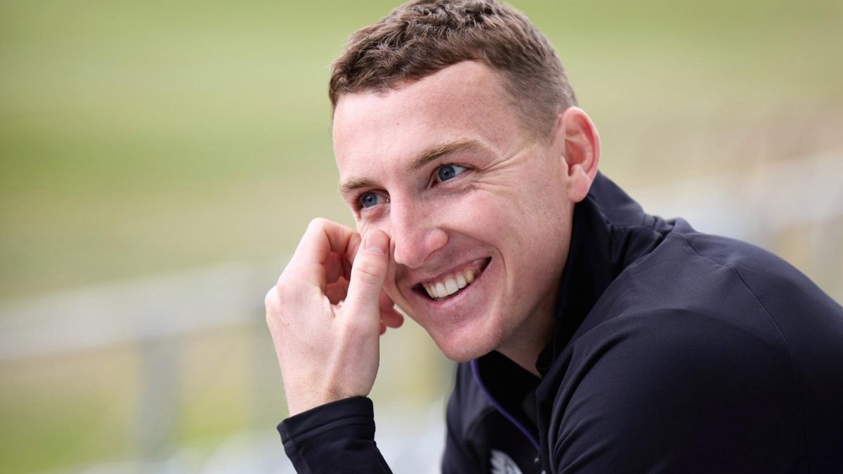 New England white-ball captain Harry Brook at a media engagement at Headingley