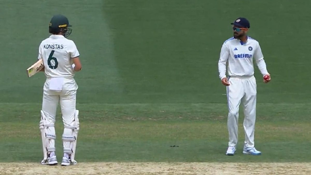 Virat Kohli, Sam Konstas collide