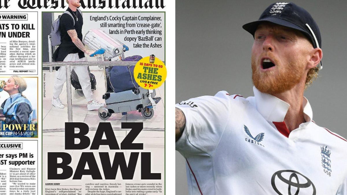 The West Australian newspaper has come under fire for a provocative front-page piece that labelled England captain Ben Stokes a "cocky complainer" as the tourists touched down in Australia ahead of the Ashes