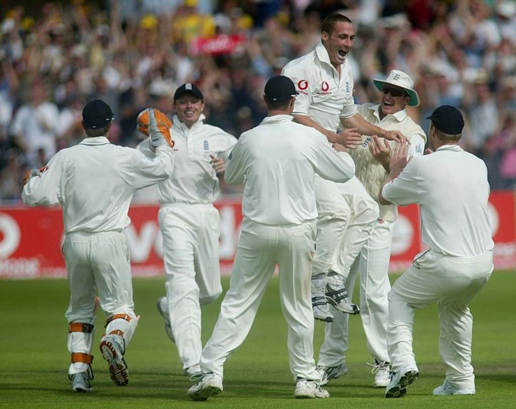 Simon Jones returned 6-53 against Australia at Old Trafford, to surpass his father's figures for England