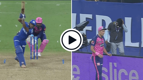 ipl-2022-watch-six-lands-on-ipl-cameramans-head-trent-boult-comes-to-his-aid.Click to read full article.