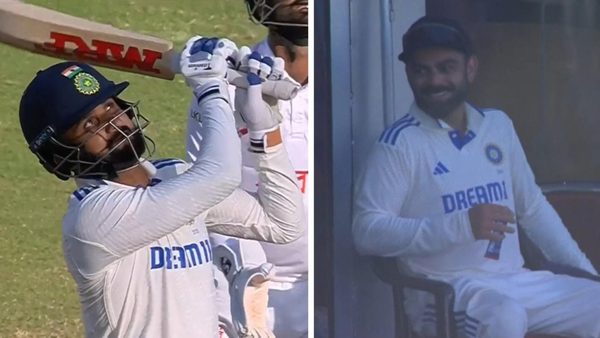 akash-deep-uses-virat-kohlis-bat-to-hit-two-sixes-in-first-three-balls.Click to read full article.