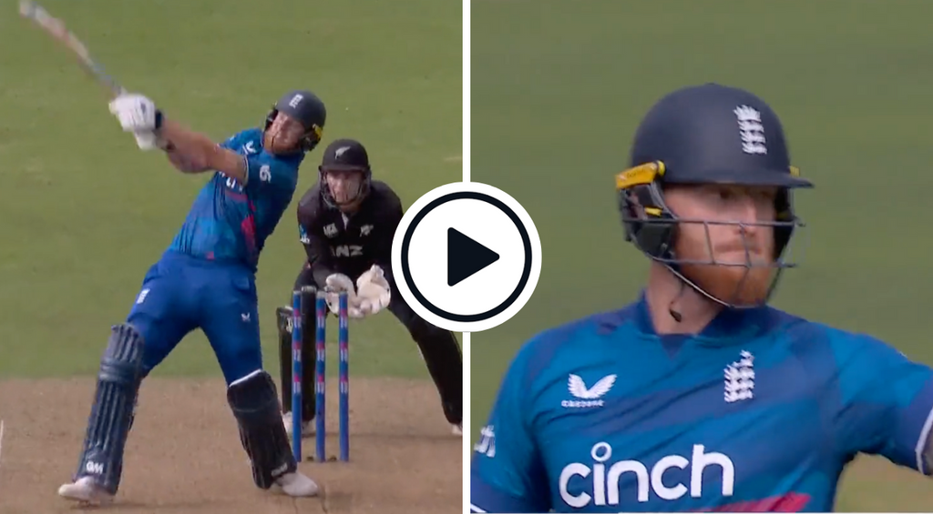 Watch: Ben Stokes heaves huge six over mid wicket to bring up 150 in record-breaking ODI innings