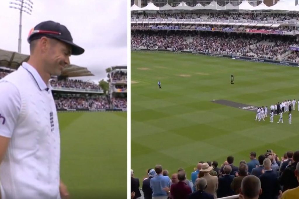 Watch: James Anderson leads out England to standing ovation ahead of final Test