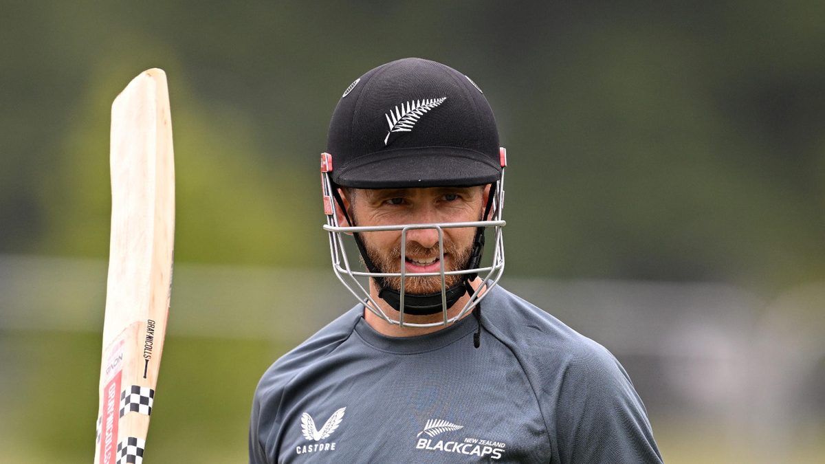 Kane Williamson looks on during a New Zealand training session at Hagley Oval on November 26, 2024 in Christchurch, New Zealand