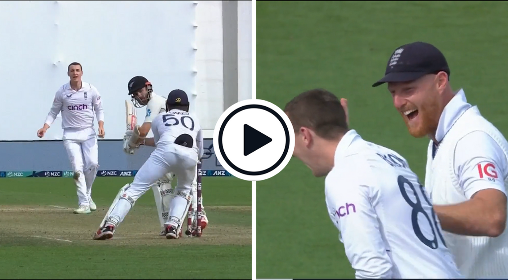 Watch: Harry Brook dismisses Kane Williamson caught down the legside for game-changing maiden Test wicket