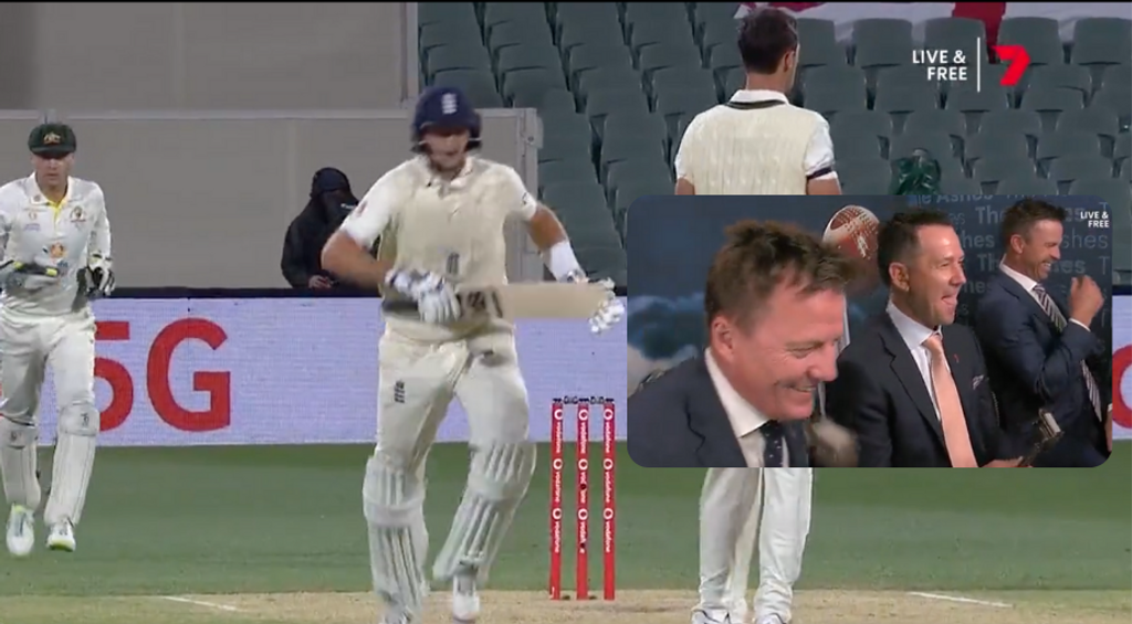 Watch: ‘I’ve never heard anyone laugh harder’ – Australian commentators ‘completely lose it’ to video of Root running after painful blow