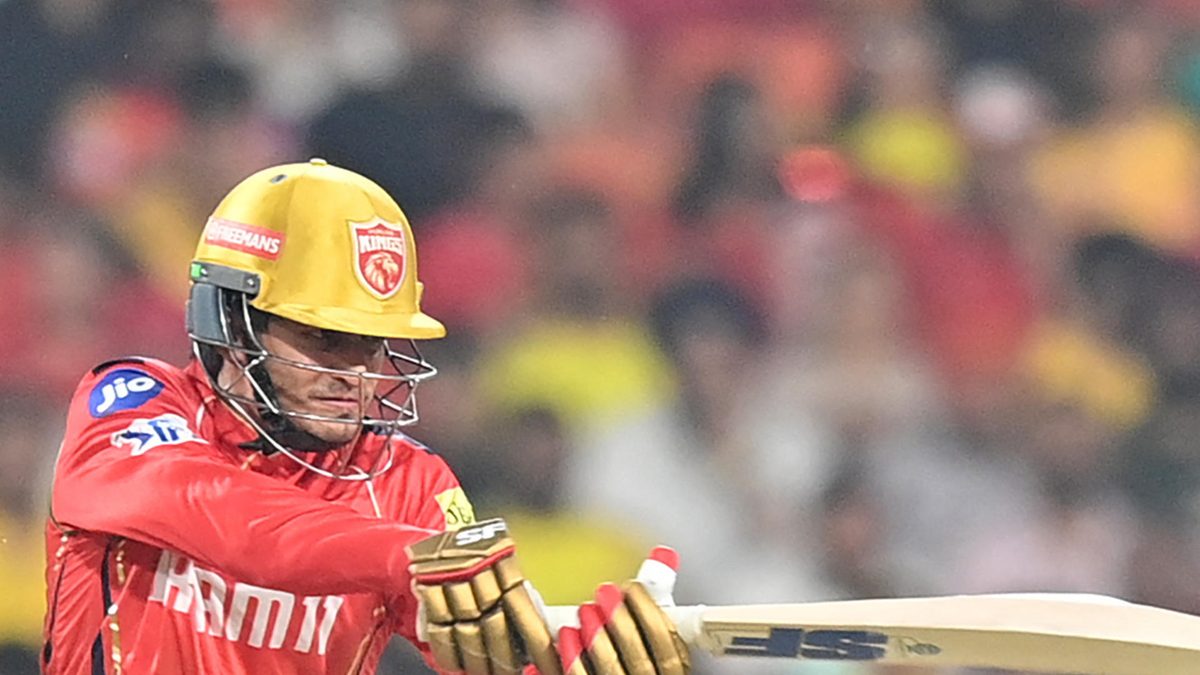 Punjab Kings' Priyansh Arya plays a shot during the Indian Premier League (IPL) Twenty20 cricket match between Punjab Kings and Chennai Super Kings at the Maharaja Yadavindra Singh International Cricket Stadium on the outskirts of Chandigarh on April 8, 2025