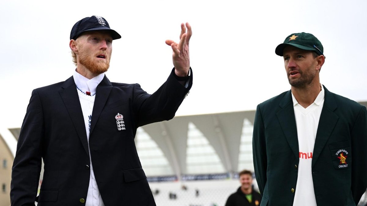 Ben Stokes tosses the coin at Trent Bridge for Craig Ervine to call