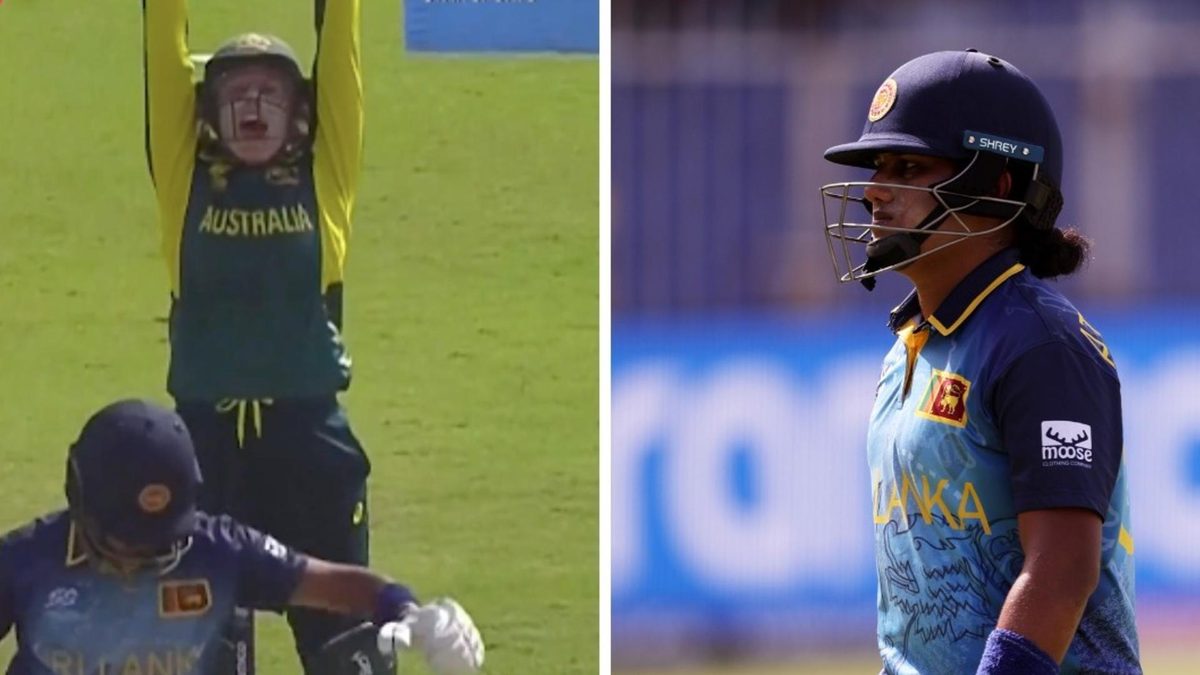 Chamari lost her wicket after Healy's sledge