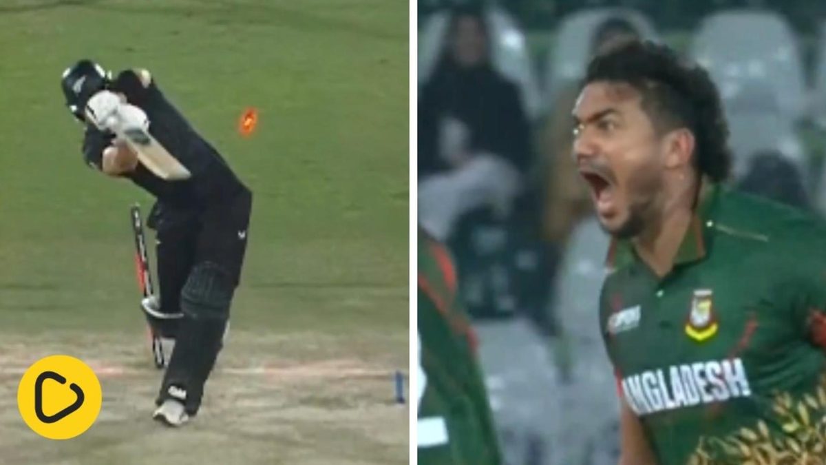 Will Young bowled Taskin Ahmed