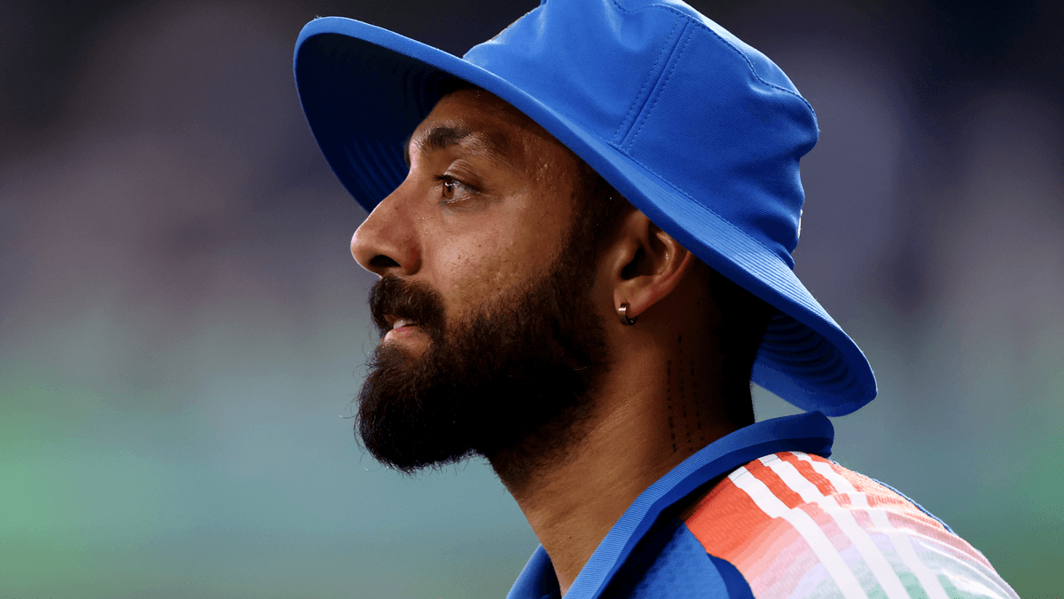 Varun Chakravarthy during the 2025 Champions Trophy final