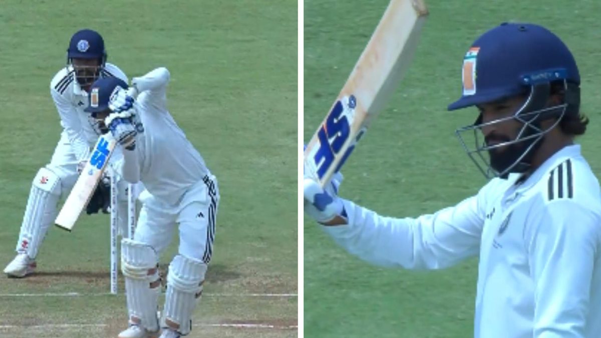 Patidar celebrates his Duleep Trophy final century