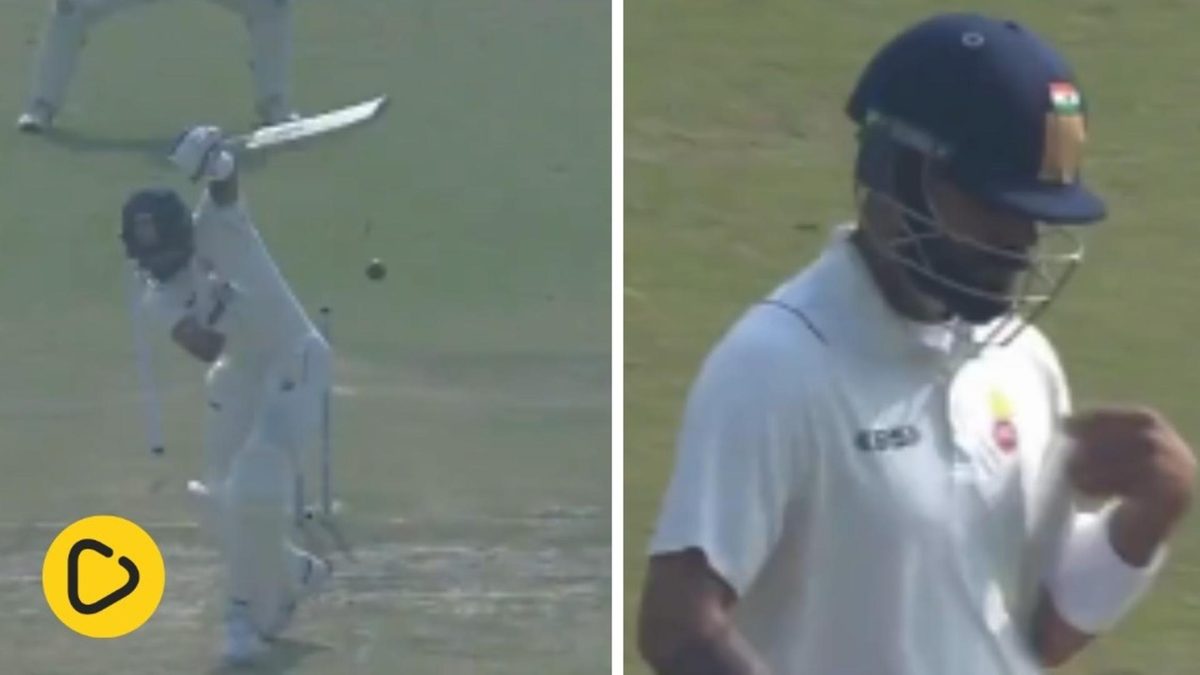 Watch: Virat Kohli was clean bowled for six by Railways’ Himanshu Sangwan for six on day two of the Ranji Trophy clash today (January 31).