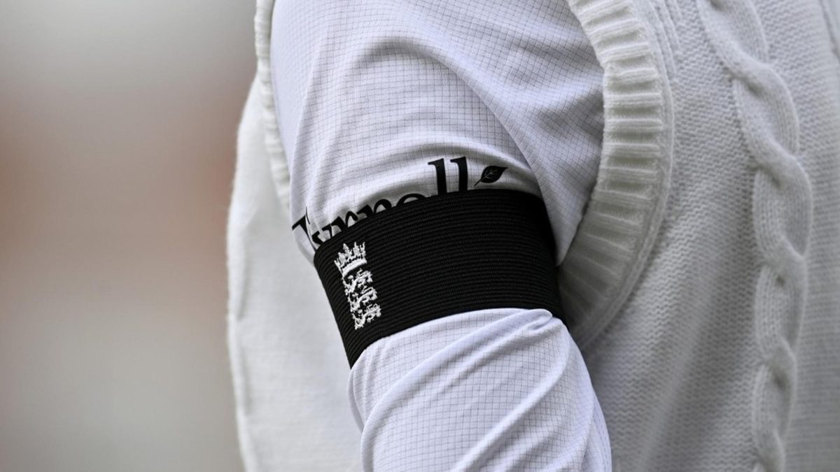 A player wears a black armband in the Test series