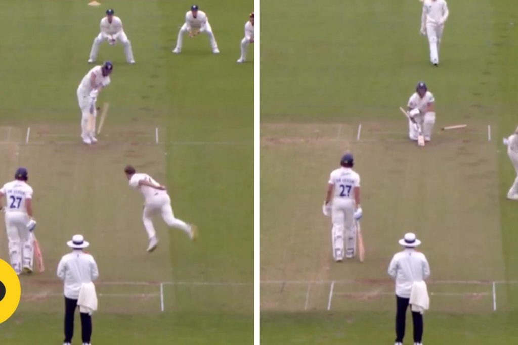 Watch: Ben Stokes, at No.9, gets bowled by low bounce in County Championship