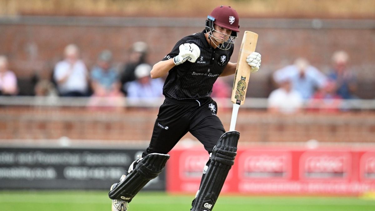 Archie Vaughan celebrates scoring first professional hundred
