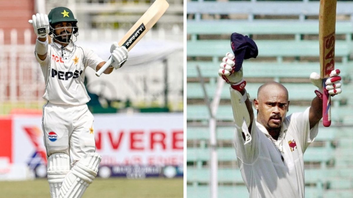 Pakistan's Saud Shakeel set a new Asian record during the course of his century against Bangladesh in the first Test in Rawalpindi.