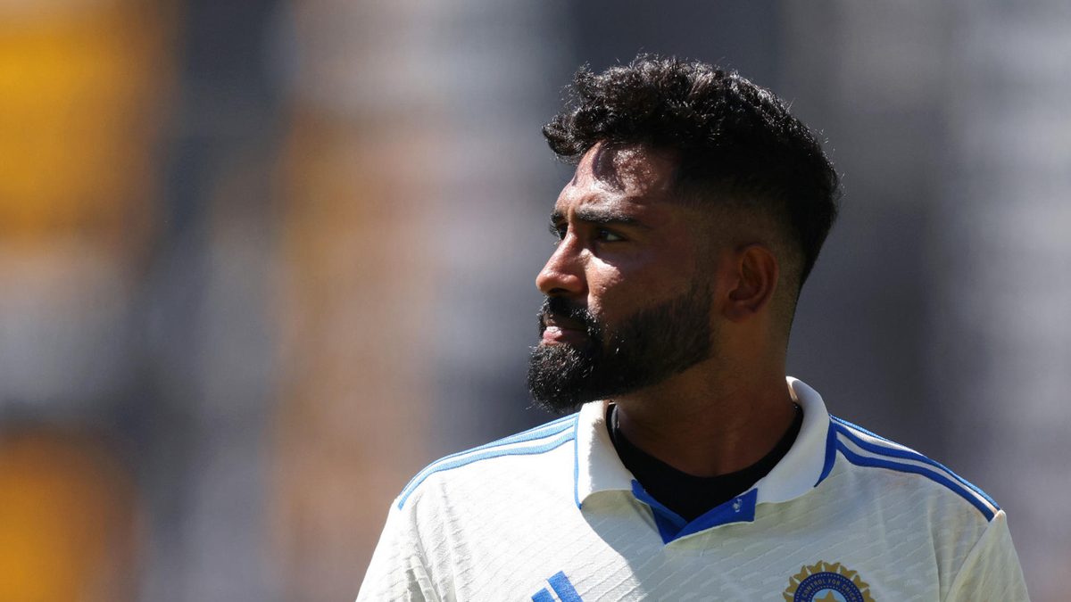 Mohammed Siraj of India looks on during day two of the Men's Test Match series between Australia and India at Adelaide Oval on December 07, 2024 in Adelaide, Australia
