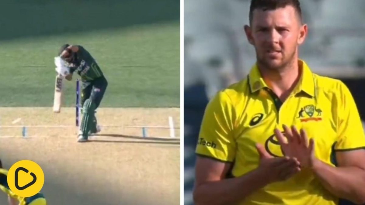Watch: Josh Hazlewood gave Abdullah Shafique a round of applause after the latter hit him for a perfect drive during the second ODI in Adelaide today (November 8).