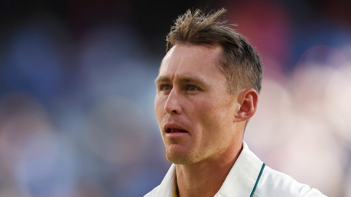 Marnus Labuschagne walks off the field after getting out in Perth