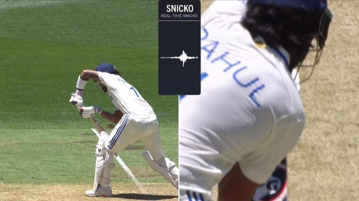 KL Rahul was controversially given out caught behind with the third umpire reversing the original not-out decision despite the lack of a front-on angle.