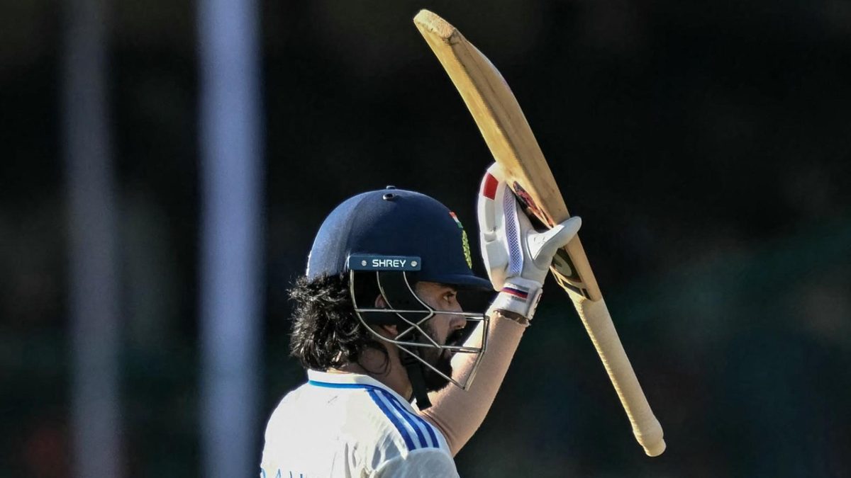 KL Rahul celebrates a half-century for India