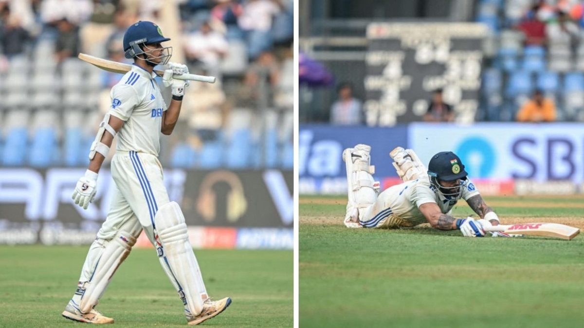 India suffered a late batting collapse on day one of the third Test against New Zealand, opening them up to the prospect of a historic series whitewash at home.