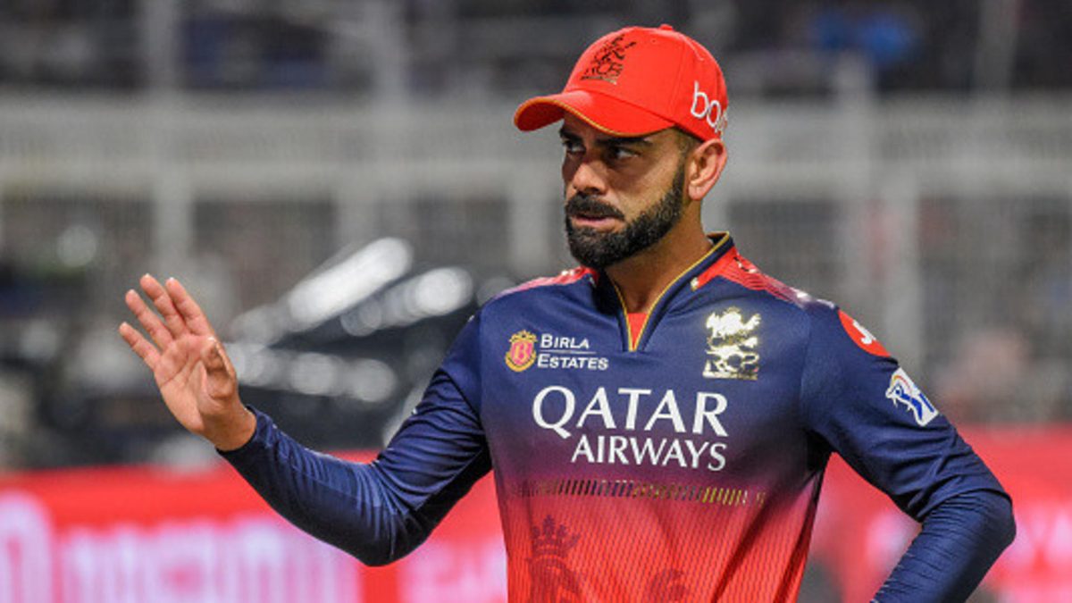 RCB's Virat Kohli participates in the Indian Premier League cricket match between Kolkata Knight Riders and Royal Challengers Bengaluru at Eden Gardens in Kolkata, India, on March 22, 2025