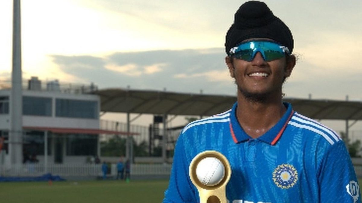 Harvansh Singh,17, scored a blazing hundred to put India Under-19 in the driver’s seat on day two of the second youth Test against Australia Under-19 in Chennai