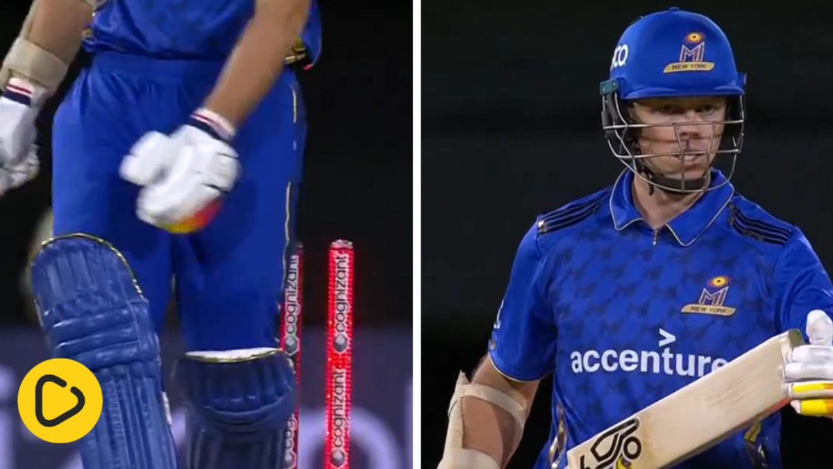 Michael Bracwell reviews after being bowled in MLC