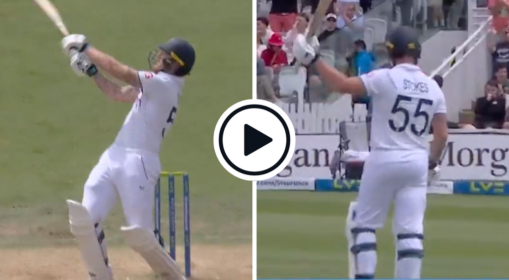 Watch: Ben Stokes reaches century with third six in a row off Cam Green