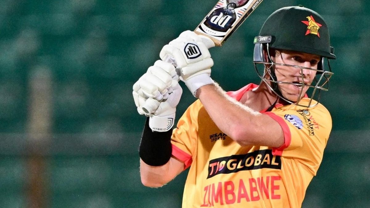 Jonathan Campbell of Zimbabwe plays a shot in a T20I