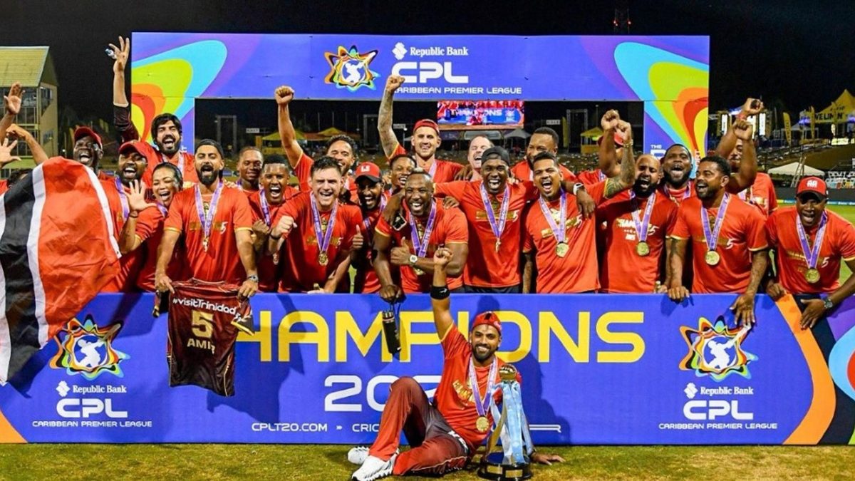 Trinbago Knight Riders celebrate 2025 CPL win