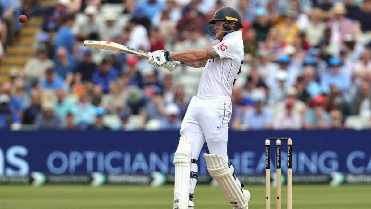 Ben Stokes batting for England v West Indies