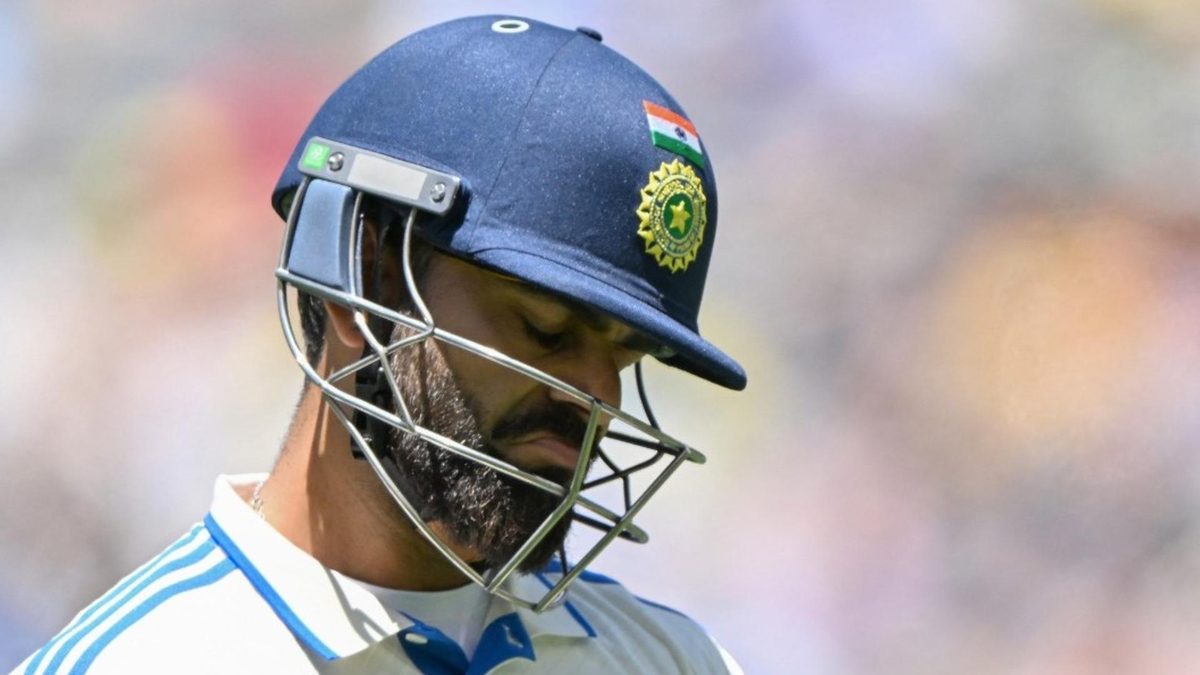 Virat Kohli was caught in the slips in the Perth Test