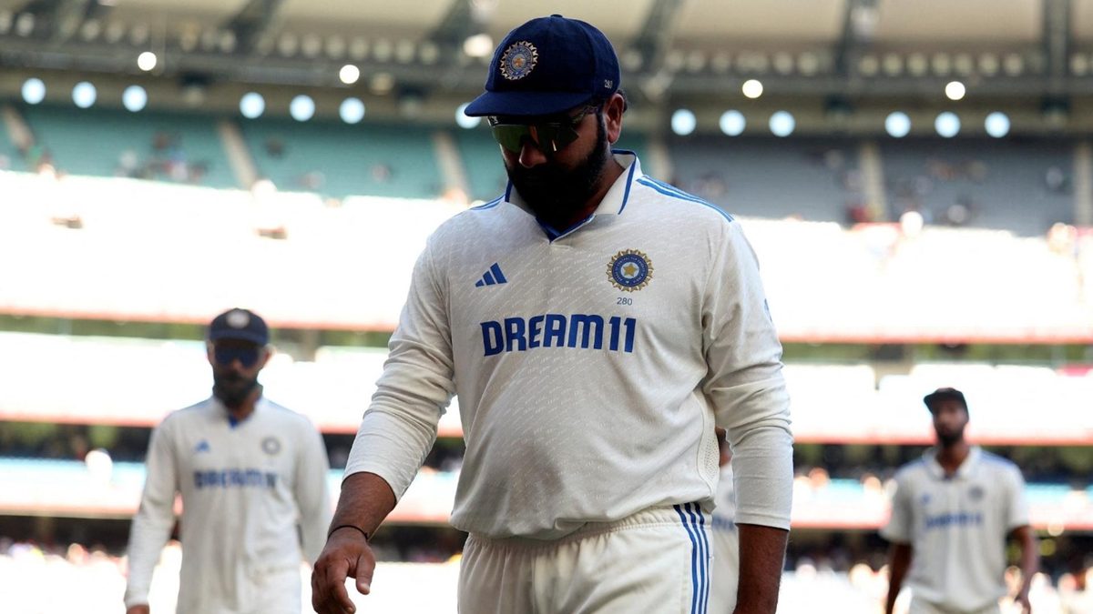 India captain Rohit Sharma leads his side off the field in the Boxing Day Test against Australia at the MCG
