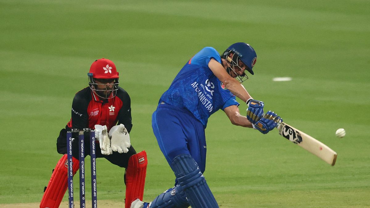 Sediqullah Atal of Afghanistan bats during the Asia Cup match between Afghanistan and Hong Kong at Zayed Cricket Stadium on September 09, 2025 in Abu Dhabi, United Arab Emirates