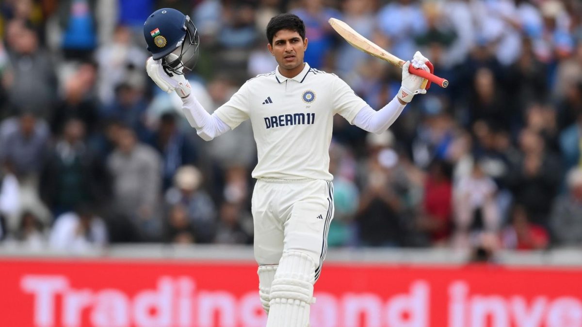 Shubman Gill celebrates fourth century against England in Old Trafford Test